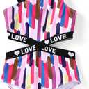 PATPAT Girls One Piece Swimsuits Floral Tropical Bathing Suit Cutout Swimwear Beachwear (3T, Coloredstripes)