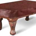 Pool Table Cover, Heavy Duty Leatherette Billiard Pool Table Covers Hard Top, Waterproof & Tearproof Cover for Pool Table 7/8/9 Feet Fitted (Brown/Matte, 7FT-92"LX 52"WX 7"H)