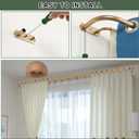Antique Gold Double Curtain Rods, 84-120 Inches, Wrap Around Design, Room Darkening, 1-Inch Front and 5/8 Inch Back