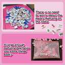 4 x Transparent Mahjong Tiles Bag with Zipper 2 Pack, Empty Case for American Mahjong, Mah Jong Gifts Accessories,2 Colors of Transparent Mahjong Rack Bag,Domino or Tile Games Box(Case Only) (Yellow and Pink-2)