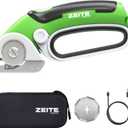ZEITE 4V Cardboard Box Cutter, Cordless Electric Scissors, Max Cutting 1/ 4", Ideal for Cardboard, Thin Carpet & Plastic Recycling, Easy to Hold and Safe, Green