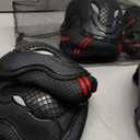 Skateboard Bike Helmet for Adults Adjustable Knee Elbow Pads Wrist Guards Protective Gear Helmets Set Teens for Bicycle Cycling Skate Scooter Bicycle Helmet (LargeHead22-23inch), Black)