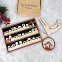 12" Christmas Nativity Advent Countdown Calendar Christ Centered Day Until Xmas Wooden Decor Jesus Religious Holiday Sign Christian Gift Decorations Wall Hanging Table Home Welcome Door PS08-12