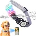 LED Smart QR Code Dog Collar - Lost at Night Collar Showing Details of Owner and pet - Durable, Adjustable, Soft - Rose red Suitable for Small, Medium and Large Dogs (Gray)