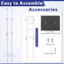 Thyle 1 Pcs White Poster Board Holder Stand Height up to 80" Heavy Duty Welcome Sign Stand Double Sided Easel Holder with Base Adjustable Portable Sign for Wedding Restaurant(Metal)