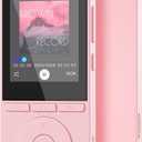64GB MP3 Player with Bluetooth 5.3, Music Player with HiFi Sound for Sports Runners, 2.4" Screen MP3 Player Built in HD Speaker Voice Recorder E-Book, Expanded Up to 128GB, Earphone Included, Pink
