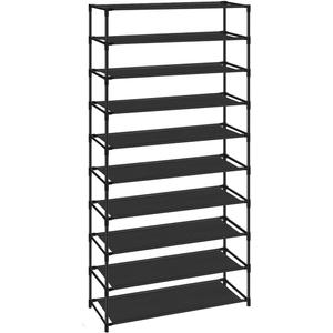 10 Tier 40 Pairs Shoe Rack, Stackable Sturdy Shoe Shelf, Tall Shoe Rack Organizer with Stainless Steel Frame