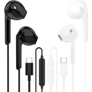 AI Translation USB C Wired Earbuds Real Time - 164 Languages Translator USBC Headphones & Earphones, Audifonos Traductores Ingls Espaol Ear Buds for iPhone 15 16 Pro Max Plus/Android/Galaxy - 2Pack