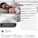 AOSKY Cordless Zebra Blinds for Indoor Windows, 31" W x 64" H, White