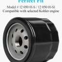 2 x HOODELL 4 Pack 12 050 01-S Oil Filter, Professional Factory Oil Filter Fits Kohler Engine Troy Bilt Bronco 12 050 01 1205001-S 12 050 01-S1, Lawn Mower Oil Filter
