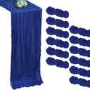12 Pack Royal Blue Cheesecloth Table Runner 10FT Boho Cheese Cloths Gauze Fabric Table Runners 120 Inch Rustic Sheer for Wedding Birthday Party Baby Shower Holiday Home Decorations
