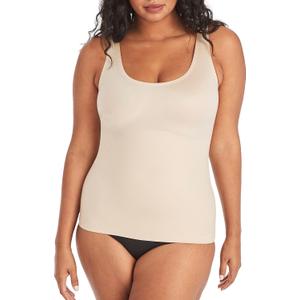 Maidenform Women's Shapewear Cami Tank Top, Tummy Control & Back Smoothing (XX-Large, Latte Lift)