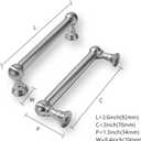 khtumeware 10 Pack 3 Inch Hole Center Brushed Satin Nickel Cabinet Pulls Heavy Duty Solid Cabinet Handles cabinets Dressers Kitchens Handles Bathroom cabinets