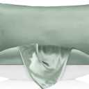 LILYSILK Natural Silk Pillowcase for Hair and Skin with Cotton Underside 1pc Standard 20x26 Inch Avocado Green