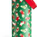 ENCOOL Christmas Insulated Water Bottle with Straw, Stainless Steel Water Bottle, Leak Proof BPA-Free, Keeps Cold for 24 Hours for Sports, Christmas Holiday Gifts for Women, 26 oz, Jolly Sock