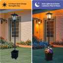 59" Solar Lamp Post with Planter 2-in-1, Solar Post Lights Outdoor Waterproof, Dusk to dawn Warm Yellow Lights, Outdoor Planter for Real or Fake Flowers, Solar Lights for Lawn, Patio, Front/Back Door