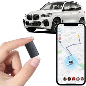 Mini GPS Tracker for Vehicles - Car GPS Trackers,Portable Real Time Magnetic GPS Tracking Device for Car, Hidden Location Tracker for Kids,Trucks/Person,No Subscription Required/No Monthly Fee