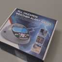 NOAA Weather Radio-S.A.M.E. Localized Programming,Weather Alert Radio with 80+ Emergency Alerts,Alarm Clock,NOAA Weather Radio with Battery Backup,External Warning Light for Emergency