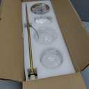 Golden Wall lamp Double Ball, mid-Century Modern Glass Wall sconces,with G9 Tricolor Bulb for Living Room Bedroom Bedside Stairs Restaurant Bathroom Corridor Aisle Lighting