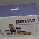 Ganiza Smoothie Blender, 900W Blenders for Shakes and Smoothies, 15-Piece Personal Blender and Grinder Combo for Kitchen, Smoothies Maker with 4 BPA-Free Portable Cup, Nutritious Recipe (Black)