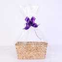 Gift Baskets Empty to Fill, Woven Storage Basket for Baby Shower, Empty Gift Basket with Gift Bag & Ribbon, Nursery Organizer Bin, Natural Color (1-Pack)