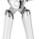 2 x Multi-function Manual Can Opener Bottle Opener, Oversized Hand-held Easy Rotary Knob, Safe Cut Can Opener with Non-Slip Handle, Smoother Cut Sharp Blade for Seniors Kitchen Tool, White