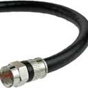  Mediabridge Coaxial Patch Cable (25 ft) Triple-Shielded, in-Wall Rated RG6 Cable with Compression Connectors, Set of 3 (2 Black, 1 White)