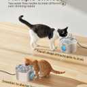 Cat Water Fountain Stainless Steel: 74oz/2.2L Cat Fountain for Drinking - Pet Water Fountain for Cats Inside - Quiet Cats Water Bowl Dispenser - Kitty Drinking Fountains - for Pets& Small Animals