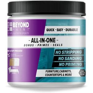 Beyond Paint All-in-One Refinishing Paint, No Sanding, Matte Finish for Cabinets, Countertops, Furniture and Doors, 1 Pint, Soft Gray
