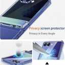 for Samsung Galaxy Z Flip 7 Case,with Privacy Screen Protector & Hinge Protection,Anti-Yellowing, Anti-Fingerprint,Hard PC Ultra-Durable Case for Samsung Z Flip 7,Clear