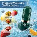 Produce Cleaner Portable OH-ion Fruit & Vegetable Washer, Deep Cleans Produce, Meat & Seafood in 10 Minutes, No Scrubbing, IPX7 Waterproof, for Home, Travel & Outdoor