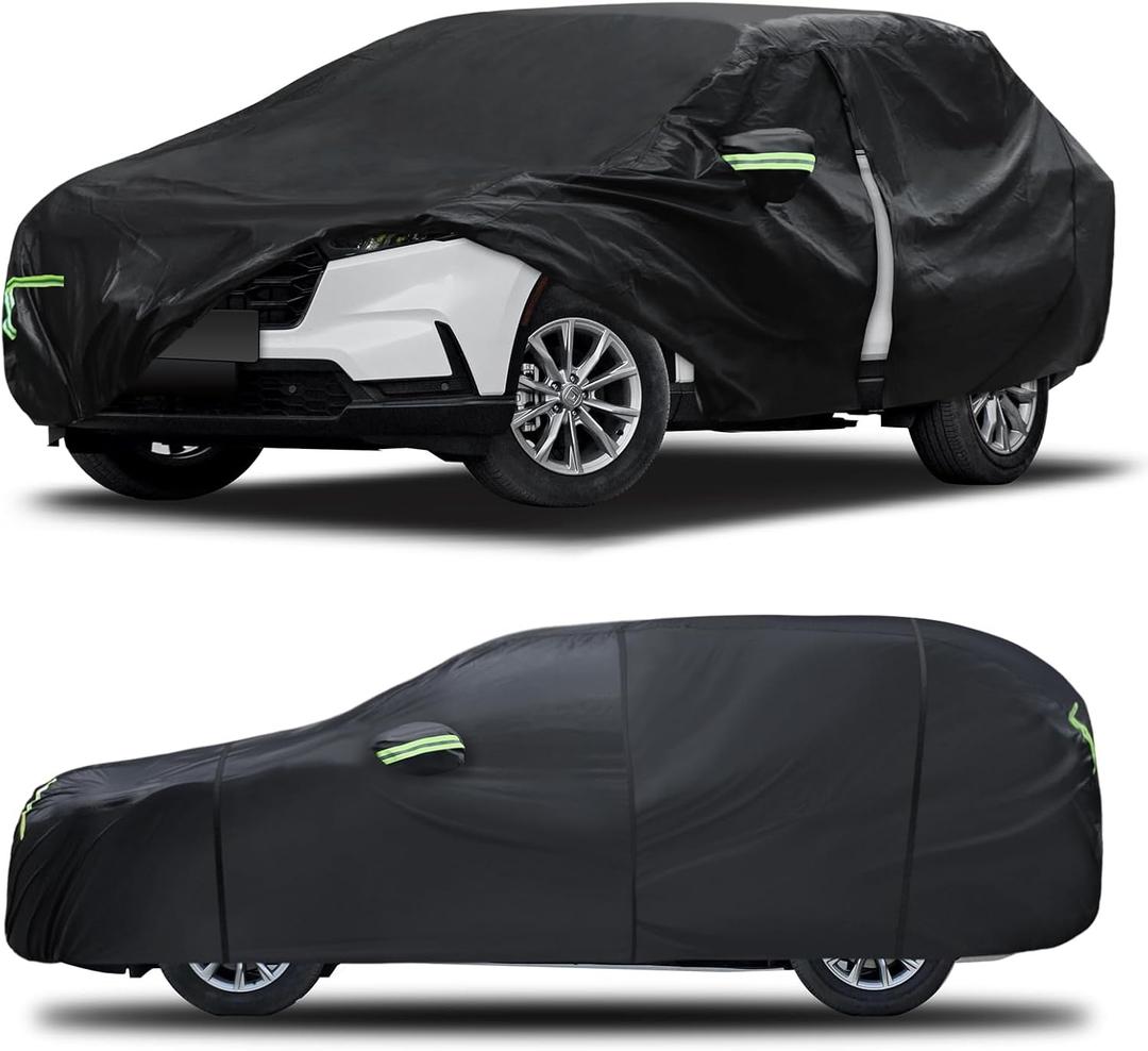 Car Cover Custom Fit for Honda CRV 1997-2025,Toyota RAV4 1996-2025, 6 Layers Truck Cover Waterproof All Weather for Automobiles,Outdoor Full Exterior Cover,Rain, Sun, Wind Protection,Black