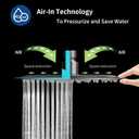 Shower Faucet Set Bathroom 8 Inch Rainfall Shower Head and Handle Set Stainless Steel Single Function Shower Trim Kit with Rough-in Valve