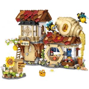 Honey Workshop Mini Building Blocks, MOC Creative Building Toys Model Set for 7-9 Years Old Girls Boys, 1242 PCS Simulation Architecture Construction Toy, Gift Idea for Kids Adults