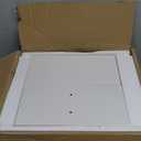 Evermagin 6 Tier Tree Bookshelf with Light, Narrow Bookcase Tower, Tall Floor Standing Book Shelf Organizer with Storage Cabinet for Living Room, Bedroom and Home Office, White