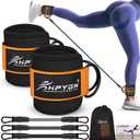 HPYGN Ankle Resistance Bands, Ankle Bands for Working Out with Cuffs, Resistance Bands for Leg Butt Training Workout Equipment for Kickbacks Hip Gluteus Training, Ankle Strap with Exercise Bands (1-Orange)