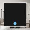 LUCKUP Blackout Cordless Roller Shades for Windows, Room Darkening Free-Stop Pull Down Rolling Blinds, Waterproof Thermal Insulated Window Shades for Home & Office, Black, 38" W x 72" L