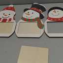 APUDWN 2025 Christmas Picture Frame, 4 x 6 Snowman Wooden Picture Frame, 3 Hinge Decorative Xmas Holiday Gift for Winter Home Table Tabletop Display Home Indoor Fireplace Party