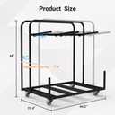 Updated Folding Table and Chair Rack Cart (Holds 10-16 Chairs & 4-8 Tables), Powder Coated, Perfect for Party, Hotel, Factory, Warehouse, 44.3" L x 31.4" W x 48" H