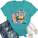 90's Shirt for Women I Love The 90's T-Shirt Back to The 90s Tee Vintage Neon Party Music Tops (Cyan)