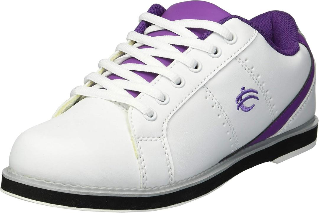 BSI Women's 460 Classic Bowling Shoe - Lightweight Shoes with Cushioned Support for Women (8, Purple & White)