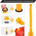 Gas Can Spout Replacement,6 Kit-Gas Can Flexible and Retractable Nozzle,Upgraded Fuel Can Spout Replacement Suitable for Most 1/2/5/10 Gal Oil Cans.