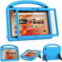 Fire HD 10 & HD 10 Plus Tablet Case for Kids(13/11th Gen, 2023/2021 Release)- Patamiyar Lightweight Shockproof Case with Screen Protector Handle Stand for Fire HD 10 Kids&Kids Pro -Blue