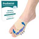 2 x Bunion Corrector for Women & Men, Big Toe, Beige, 2PCS | Hallux Valgus Corrector,Stitched Gel Pad,Ultra-Slim Instant Bunion Relief & Hammer Toe Straightener,Flexible Night Support