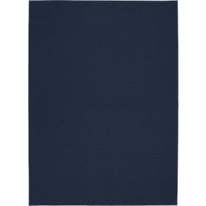 Garland Rug Town Square Navy Blue 5' x 7' Non Slip Area Rug for Living Rooms & Hallways, Stylish & Durable for High-Traffic Areas
