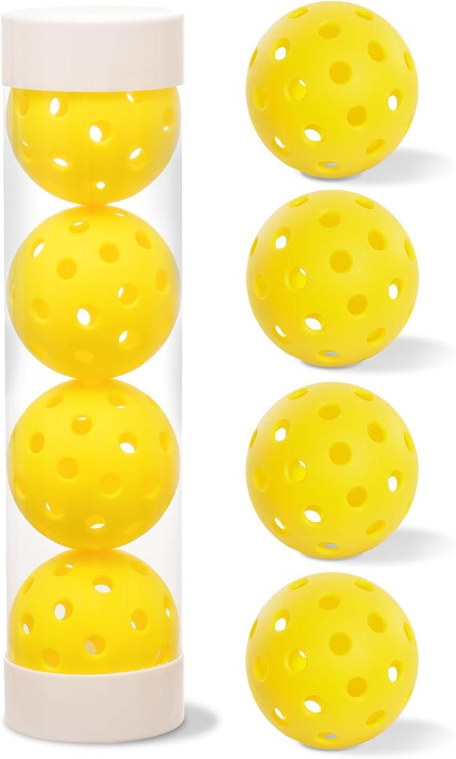 2 x Pickleball Balls  Outdoor Style | Durable, Crack-Resistant for Tournament Play, Practice & Training (Pack of 4)