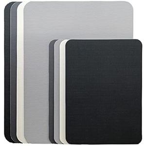Simply Genius Cutting Board Set - 8-Pack Gray, 4 Large (11.5" x 15") & 4 Small (8" x 11") - Plastic Cutting Boards for Kitchen - Flexible Mats with Textured Grip Backing & Dishwasher Safe
