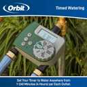 Orbit Programmable Digital Hose Watering Timer - 2 Outlet - Battery Powered - with LCD Screen - Built-in Rain Delay - Water-Resistant - 58910