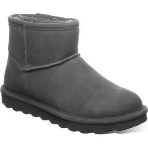 BEARPAW Alyssa Women's Slip-On Winter Boots Comfortable Ankle Boot, Casual Winter Shoes for Women, Graphite 060, Size 10