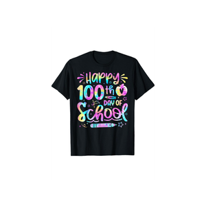 Happy 100th Day Of School Tie Dye Rainbow 100 Days Smarter T-Shirt